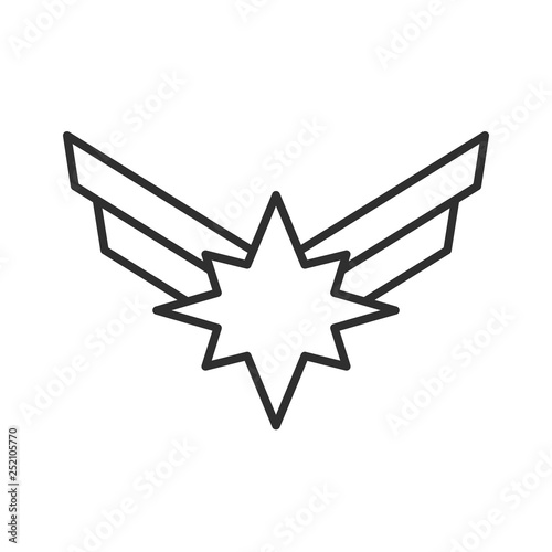 Star with wings.