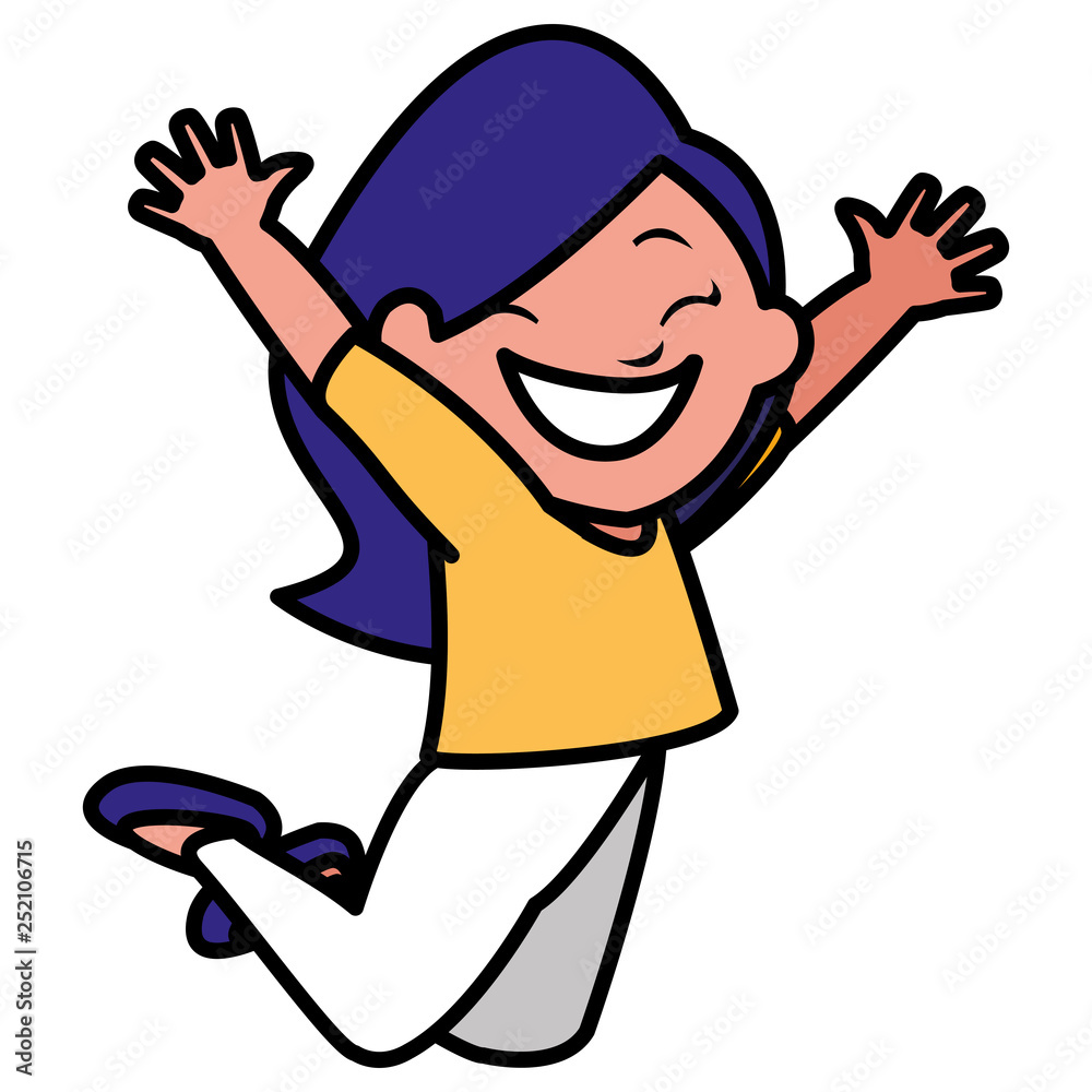 happy little girl character happy little girl character