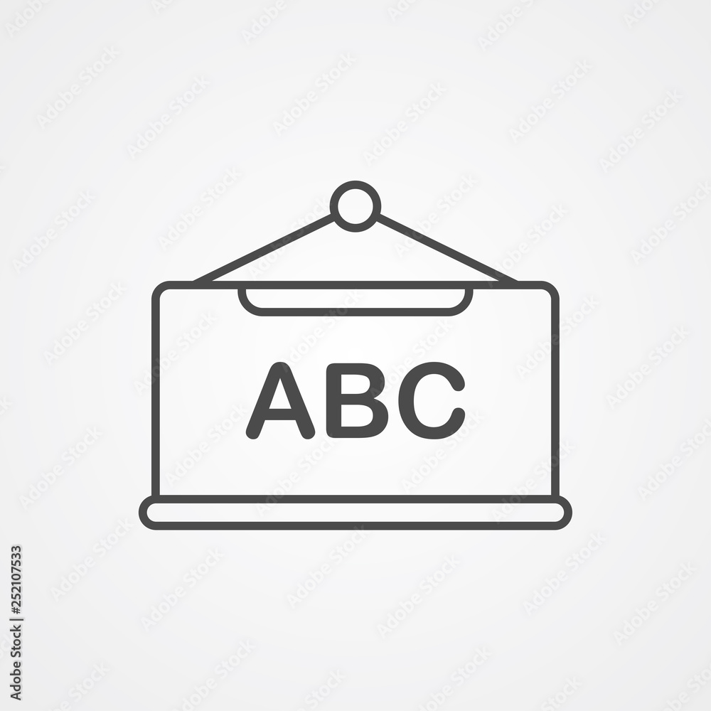 Blackboard vector icon sign symbol Blackboard vector icon sign symbol