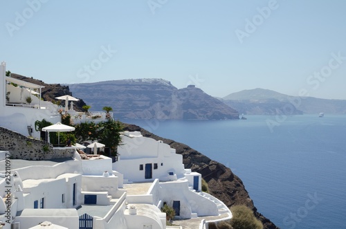 White Greek village on Santorini – traditional view