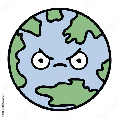 cute cartoon planet earth