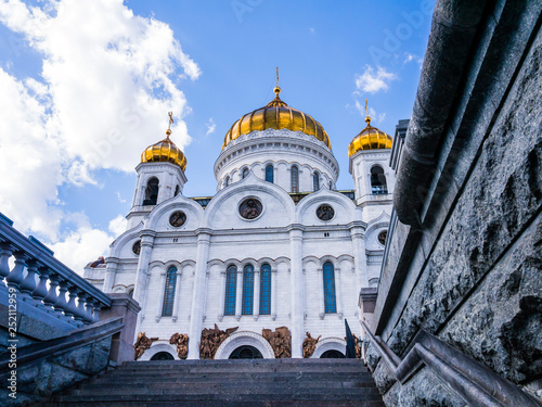 Scenic view of the orthodox cathedral of Christ the Saviour, Moscow, Russia photo