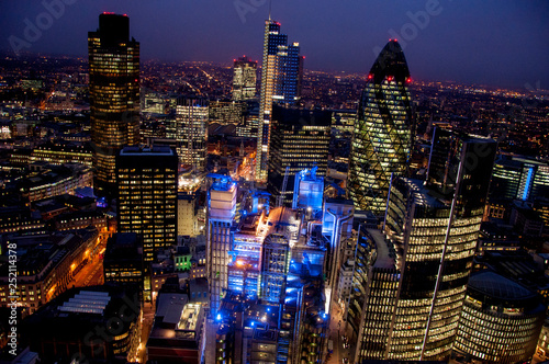 london city at night