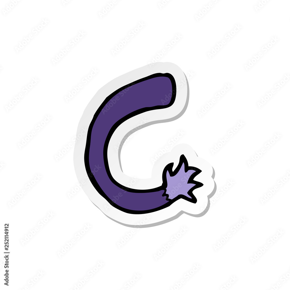 sticker of a cartoon halloween vampire arm