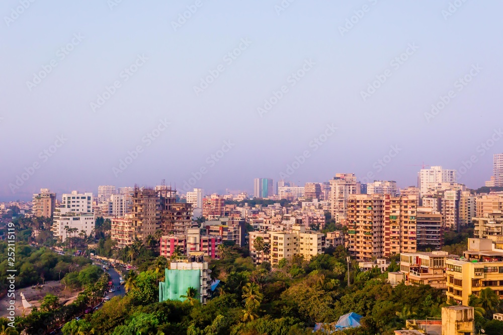 mumbai skyline view or arial view of mumbai city 