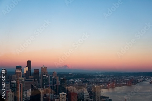 Mount Rainier Seattle Washington Skyline