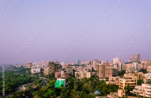 mumbai skyline view or arial view of mumbai city 