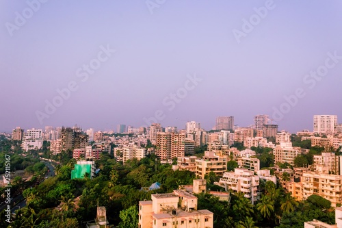 mumbai skyline view or arial view of mumbai city 
