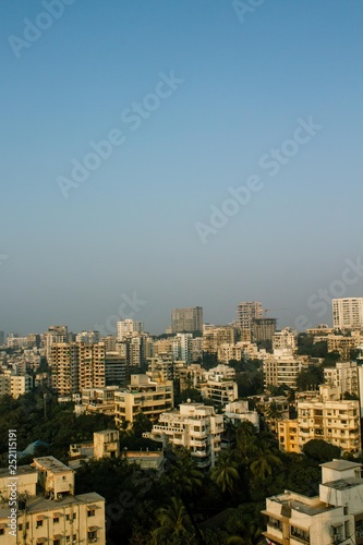 mumbai skyline view or arial view of mumbai city 