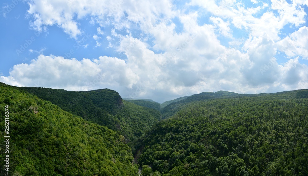Spring mountain landscape panorama Spring mountain landscape panorama