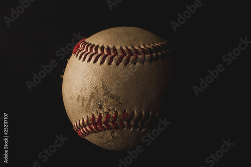 Canvas Print Dirty old baseball