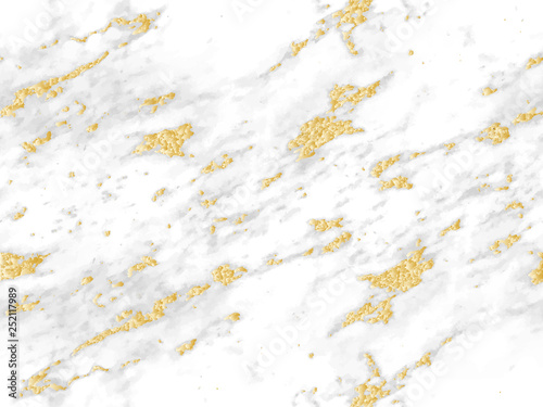 Marble gold texture seamless background. Abstract golden glitter marbling seamless pattern for fabric, tile, interior design or gift wrapping . Realistic business or wedding cover card. Vector.