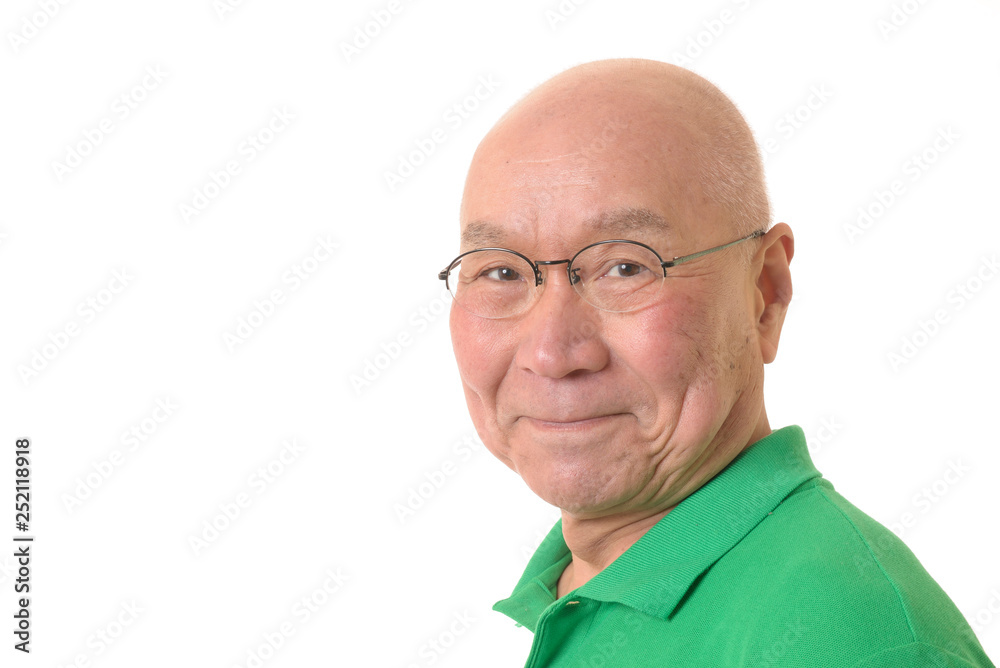 眼鏡の日本人シニア 眼鏡の日本人シニア