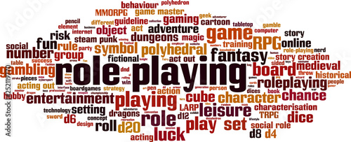 Role playing word cloud