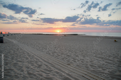 Sunshet in the netherlands with cloudy weather photo