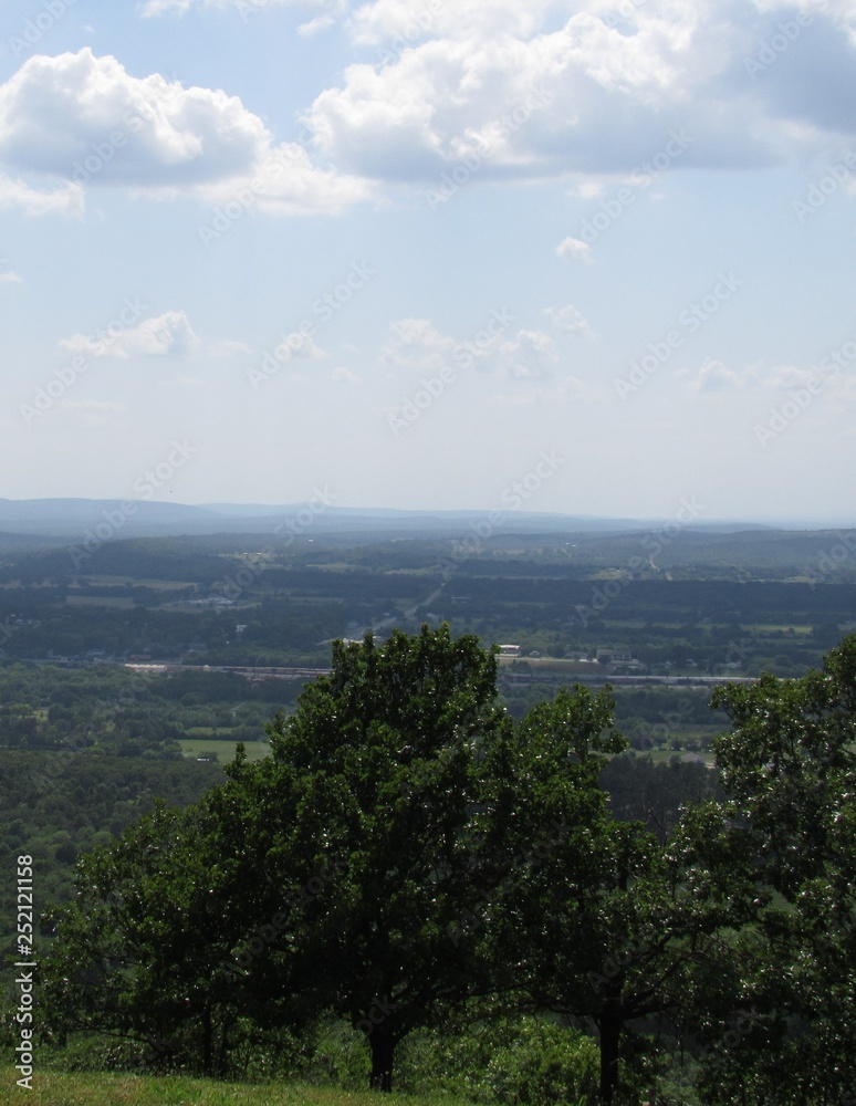 View of the city from a hill