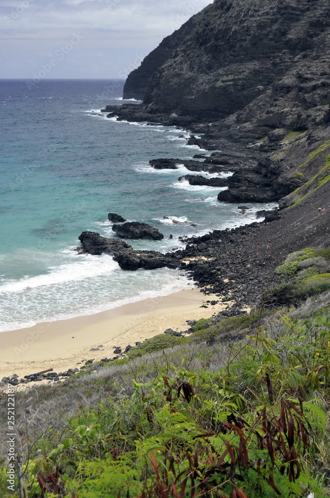 Obraz premium Rocky Coast of Oahu Island, Hawaii, USA