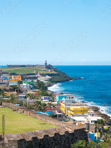 Panorama of La Perla slum in old San Juan, Puerto Rico photo