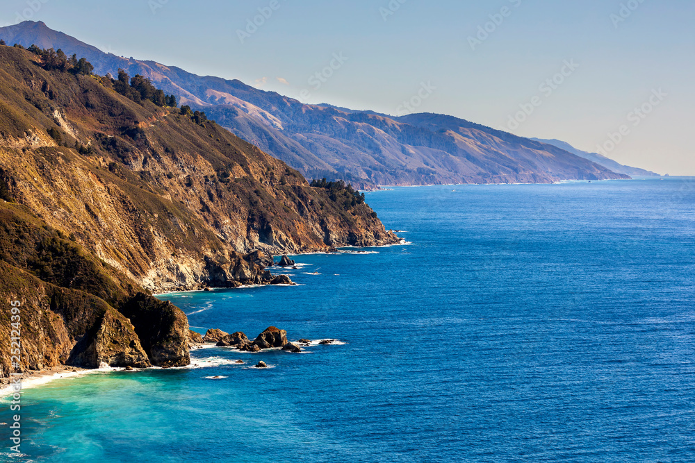 Big Sur Coastline in Afternoon Sun