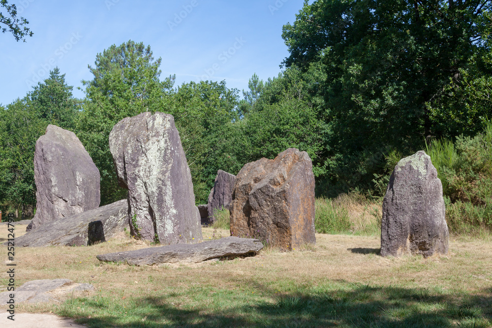 Menhirs et mégalithes - site mégalithique de Monteneuf en Bretagne
