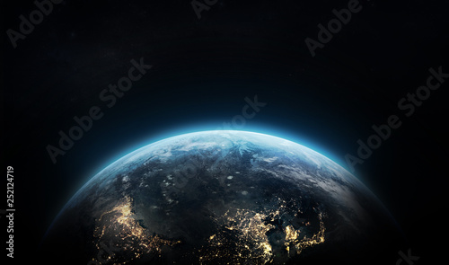 Fototapeta Naklejka Na Ścianę i Meble -  Planet Earth from outer space view. Elements of this image furnished by NASA