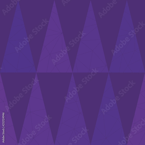Luxurious purple geometric triangle design on lightly textured purple background. Seamless vector pattern. Perfect for luxury, wellbeing, yoga, beauty products, home decor, gift wrap, stationery