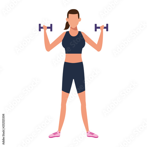 woman working out