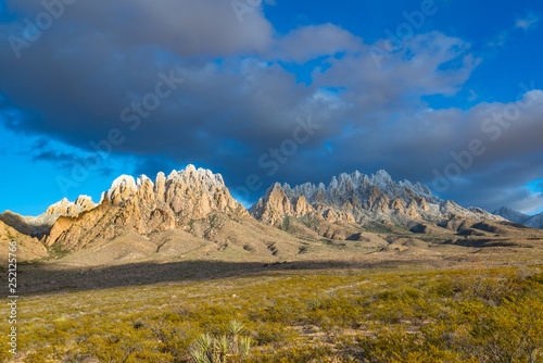 Beautiful snow capped Organ Mountains 