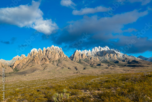 Beautiful snow capped Organ Mountains 