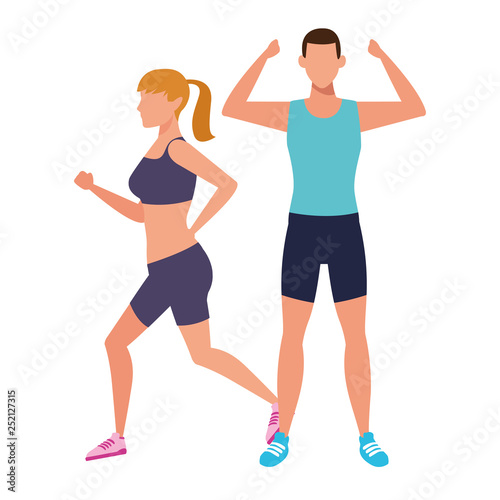 couple working out