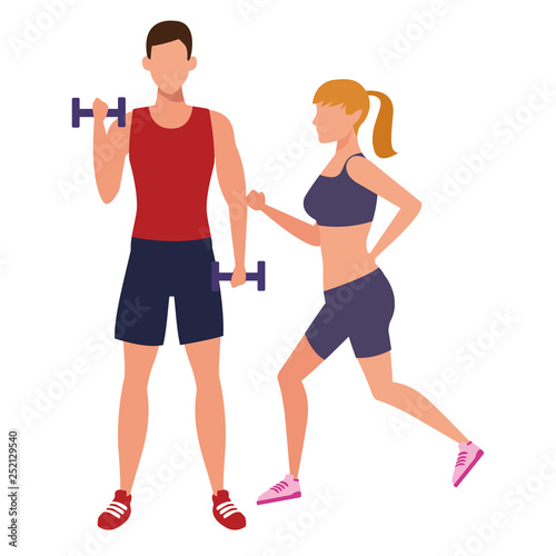 couple working out