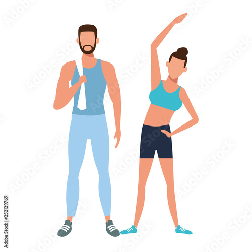 couple working out