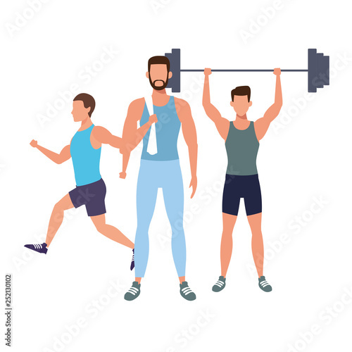 men working out