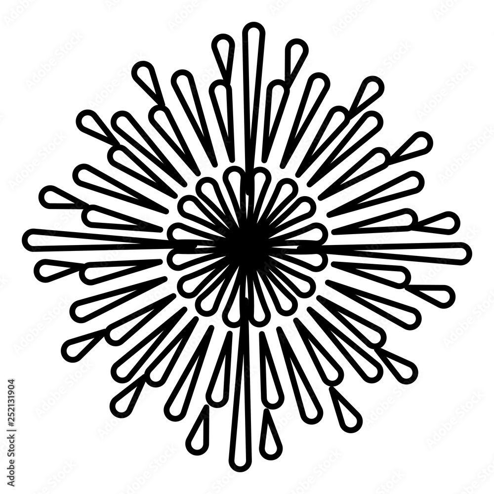 sunburst circular isolated icon