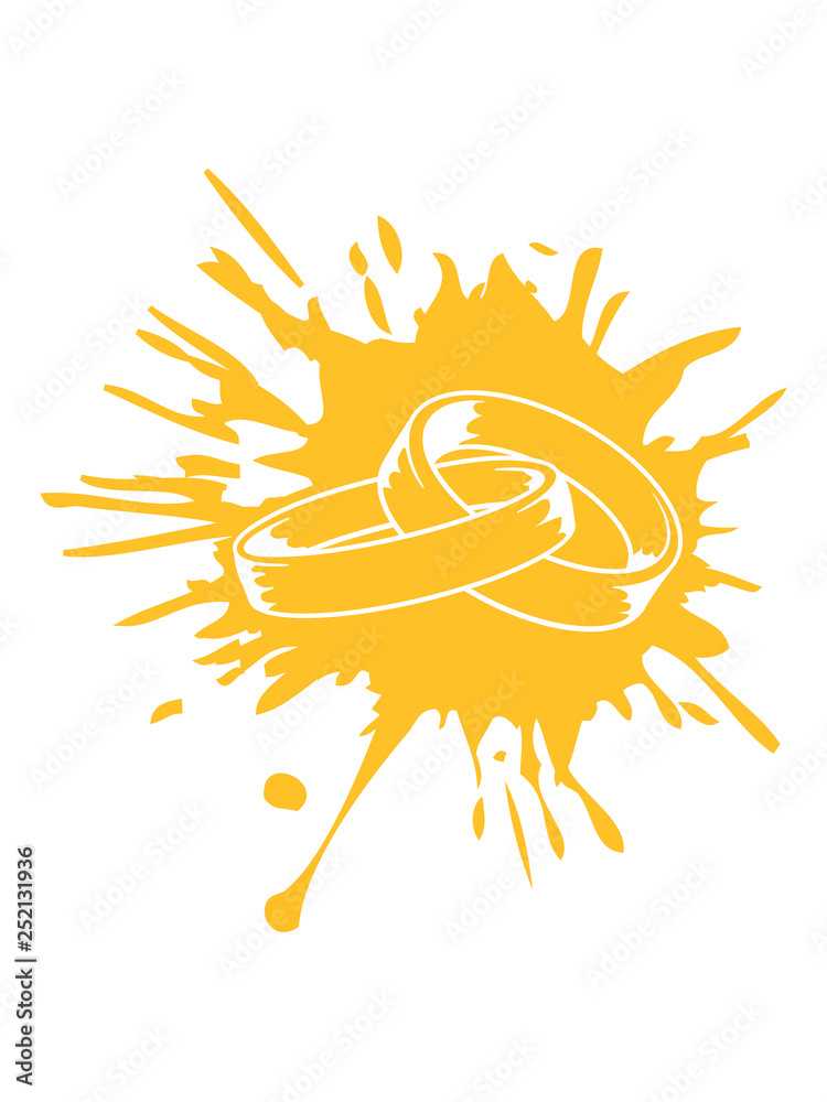 spritzer klecks farbe tropfen graffiti 2 verbundene ringe verkettet ...