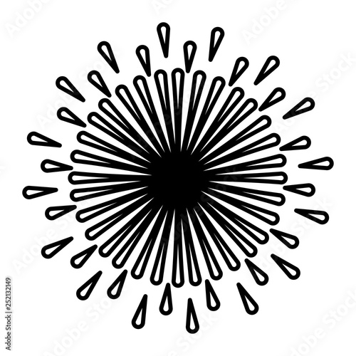 sunburst circular isolated icon