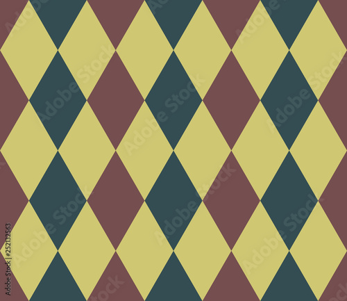 Seamless geometric pattern. Rhombus background. Vector illustration. 