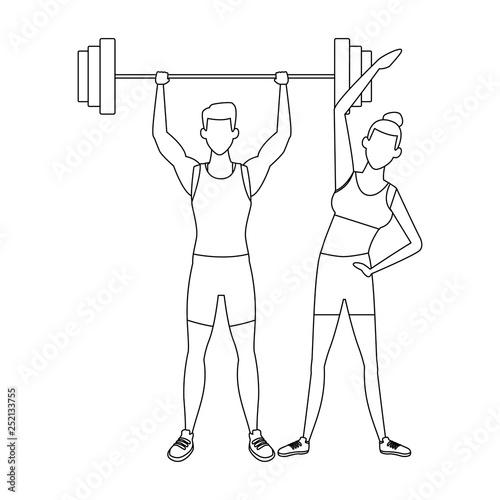 couple working out