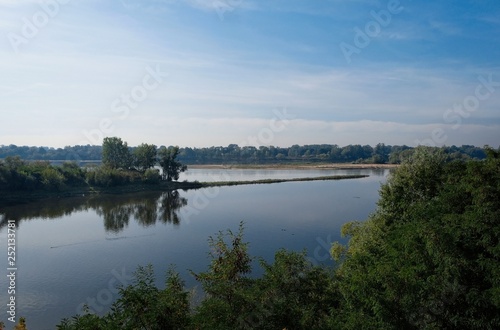 confluence of rivers Narew and Wisla. Modlin, Poland