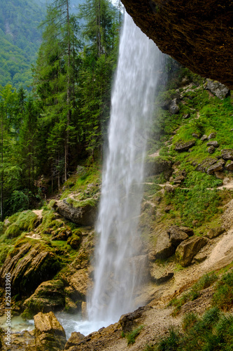 Slovenia, Julian Alps, Gorenjska, near Mojstrana, Vrata Valley, Pericnik Falls photo