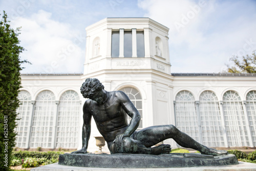 Germany, Ruegen, Putbus, statue Dying Gaul in front of the Orangery