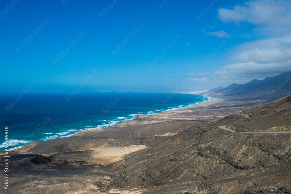 Spain, Canary Islands, Fuerteventura, remote Cofete beach Spain, Canary Islands, Fuerteventura, remote Cofete beach
