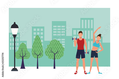 couple working out