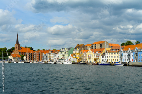 Denmark, Jutland, Sonderborg, view on city harbor photo