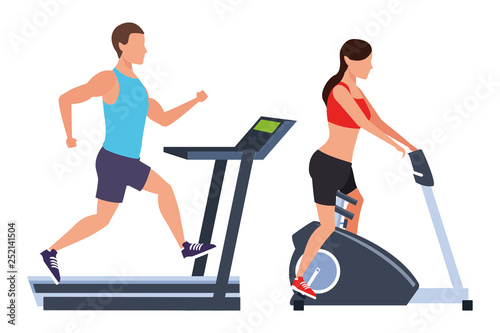 couple working out in the gym