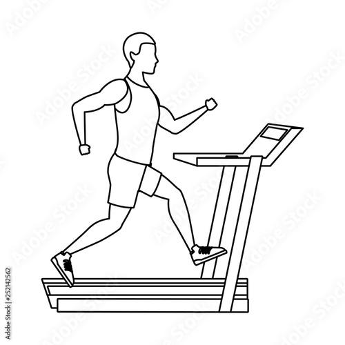 man working out on gym machine