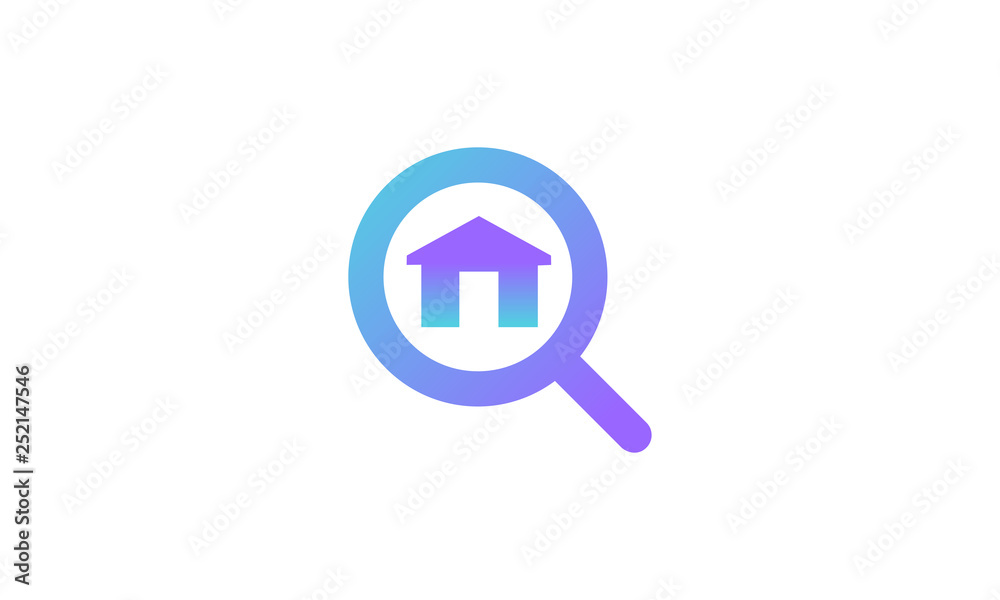 vector icon. search and home icon concept. modern gradient style vector icon. search and home icon concept. modern gradient style
