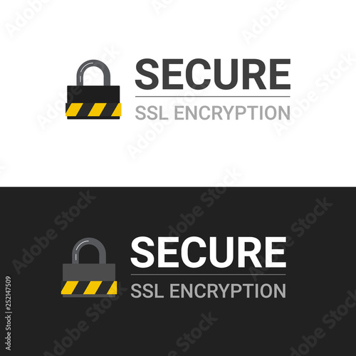 Secure your site with HTTPS, Secure connection icon vector illustration isolated, flat style secured ssl shield symbols, protected safe data encryption technology, https certificate privacy sign