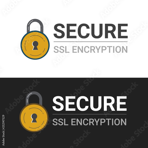 Secure your site with HTTPS, Secure connection icon vector illustration isolated, flat style secured ssl shield symbols, protected safe data encryption technology, https certificate privacy sign