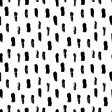 Monochrome brush stroke seamless pattern. Hand drawn striped repeating abstract background. Ink brushstrokes texture for print, fabric, textile vector illustration